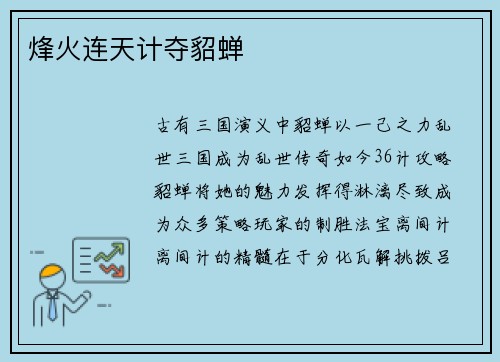 烽火连天计夺貂蝉